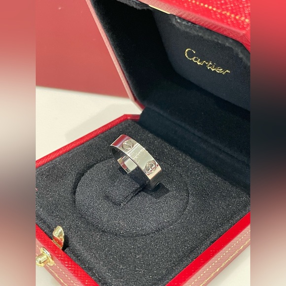 Cartier Love Ring - Size 57 - White Gold - Picture 3 of 9